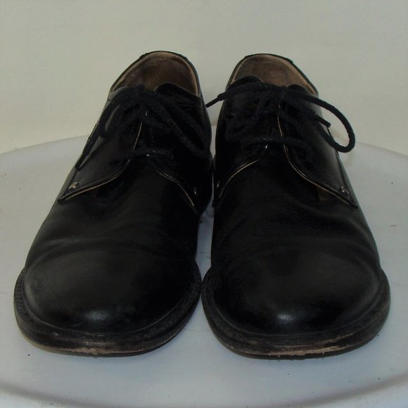 FRYE MENS BLACK LEATHER OXFORD LACE UP SHOES 12D main image 8